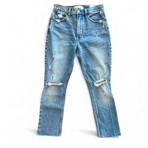 Abercrombie Jeans 90’s Skinny Distressed High Rise Raw Hem 6s